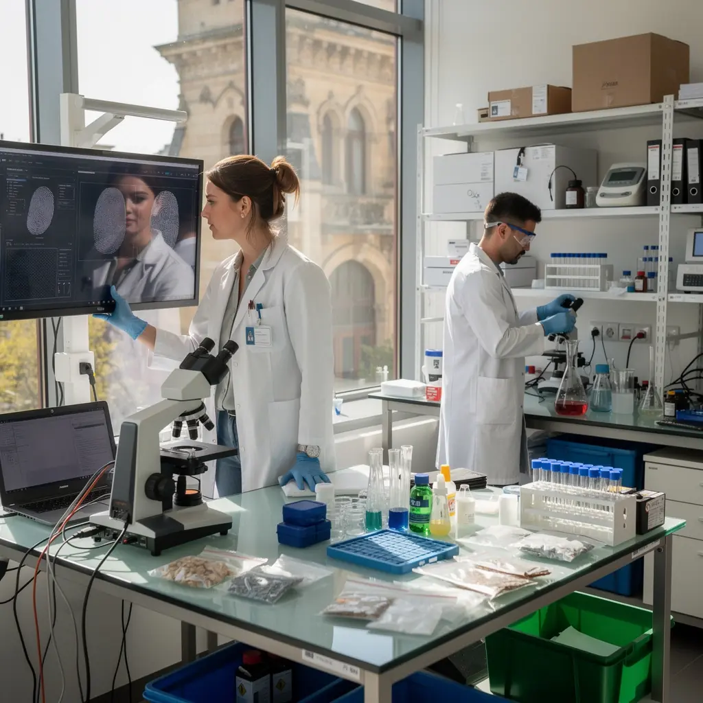 Szakmai előadás a kriminológiai tudományokról, ahol a diákok tanulmányozzák a bűnügyi nyomozást.