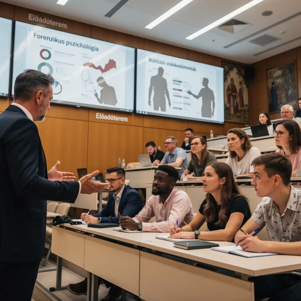 Egy bűnügyi elemző számítógép előtt, ahol adatokat dolgoz fel.